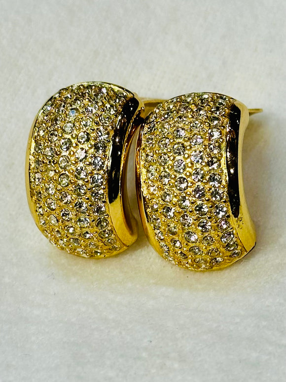 1980’s Christian Dior Rhinestone Earrings (preowned)