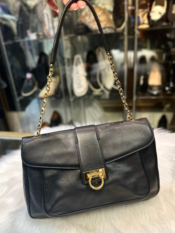 Salvatore Ferragamo Gancio Shoulder Bag (preowned)