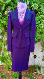 ST. JOHN 2 pc Jacket & skirt suit in Purple (pre-owned)