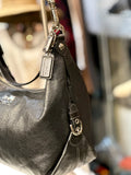 Coach Midnight Black Leather Shoulder Bag (preowned)
