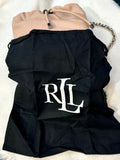 Ralph Lauren Leather Medium Emmy Bucket Chain Shoulder Bag pink (preowned/new w/tags)