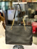 Tory Burch Black Tote with Gold Chain