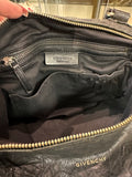 Givenchy Black Textured Leather Shoulder Bag (preowned)