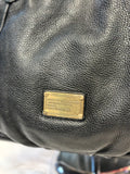 Marc by Marc Jacobs Black Leather Structured Tote Handbag with Gold Hardware (preowned)