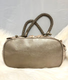 BRIGHTON MASTERPIECE COLL. PEARL CATCH THE MOON CROSSBODY BUCKET HANDBAG (preowned)