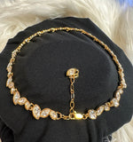 Swarovski Swan White Crystal Marquise Leaves Sparkling Choker Necklace (preowned)