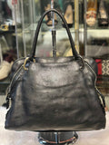 Marc Jacobs Black Leather Shoulder Bag with Gold Hardware (preowned)