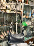 Coach Midnight Black Leather Shoulder Bag (preowned)