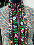 Nanette Lepore Multicolor Embroidered Trench Coat (preowned)size 8