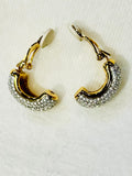 Vintage Swarovski Sparkling Silver Clip Earrings (preowned)