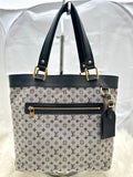 Louis Vuitton Blue Canvas Leather Tote Bag (preowned)