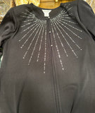 Misook Black Long Sleeve Cardigan with Top Sparkling Stud Detail 2pc XL ( preowned)