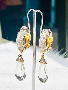 Swarovski swan logo clear rhinestone,and clip