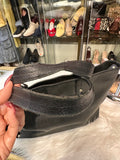 Furla Black Leather Shopper Tote with Gold Charm (preowned)