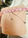 Ralph Lauren Leather Medium Emmy Bucket Chain Shoulder Bag pink (preowned/new w/tags)