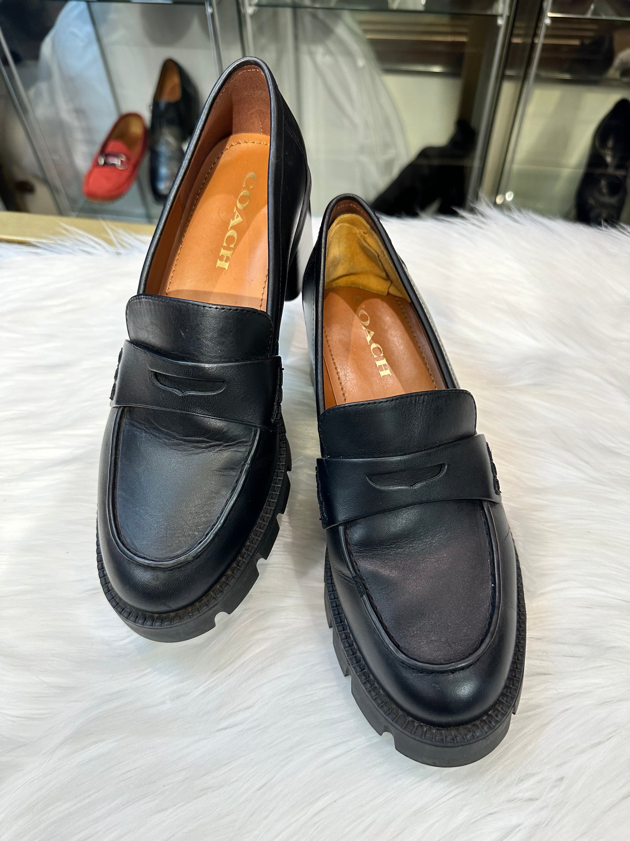 COACH MAVIS LEATHER LOAFER 黒 5C COACH® | Leah Loafer