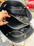 Tory Burch Black Tote with Gold Chain