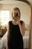 Sleeveless Black Tank with Braided Contrast Trim S:1X (preowned)