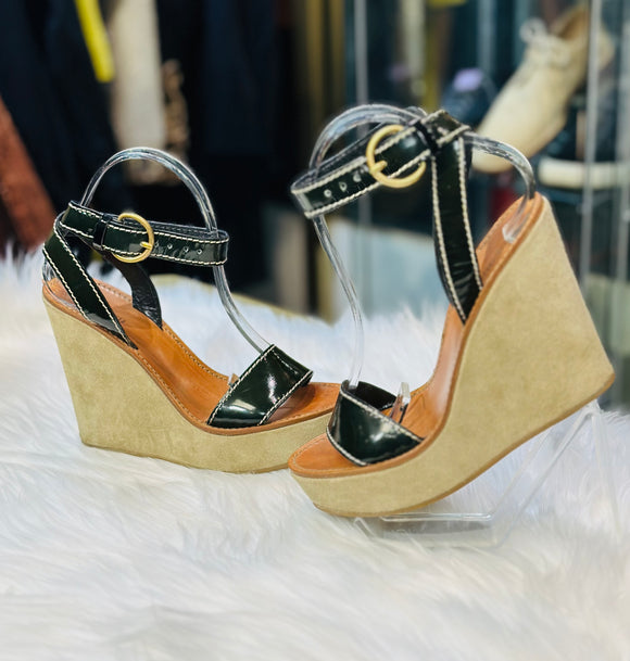 Miu Miu wedge Heels size 7.5 (preowned)