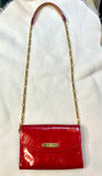 Louis Vuitton Shiny Red cross body with Gold Chain (preowned)