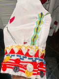 Johnny Was White Blousewith Colorful Floral Embroidery S: small (preowned)