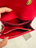 Louis Vuitton Shiny Red cross body with Gold Chain (preowned)