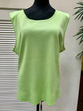 Misook matching twinset features a vibrant lime green 2pc size 1X (preowned)