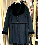 Denali Ladies Warm and Cozy Black Faux Shearing Coat (preowned)