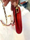 Louis Vuitton Shiny Red cross body with Gold Chain (preowned)
