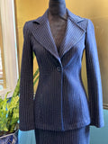 ST. John 2 pc navy blue jacket and skirt size 2 (preowned)