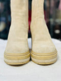 STEVE MADDEN TAN SUEDE BOOTS size 7.5 M ( preowned)