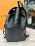 LOUIS VUITTON MONTSOURIS BLACK LEATHER BACK PACK (preowned)