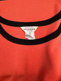 Misook Black Cardigan with Coral Trim and Inner Panel 2pc Size 1X