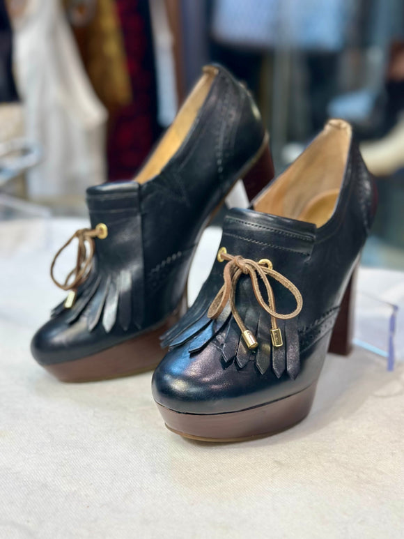 Sperry Black Leather Top-Sider Shoes size 8M