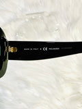 CHANEL Black Acetate Interlocking CC Logo Sunglasses (preowned)