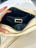 Prada Leather Cream Camera-Style Crossbody Bag (preowned)