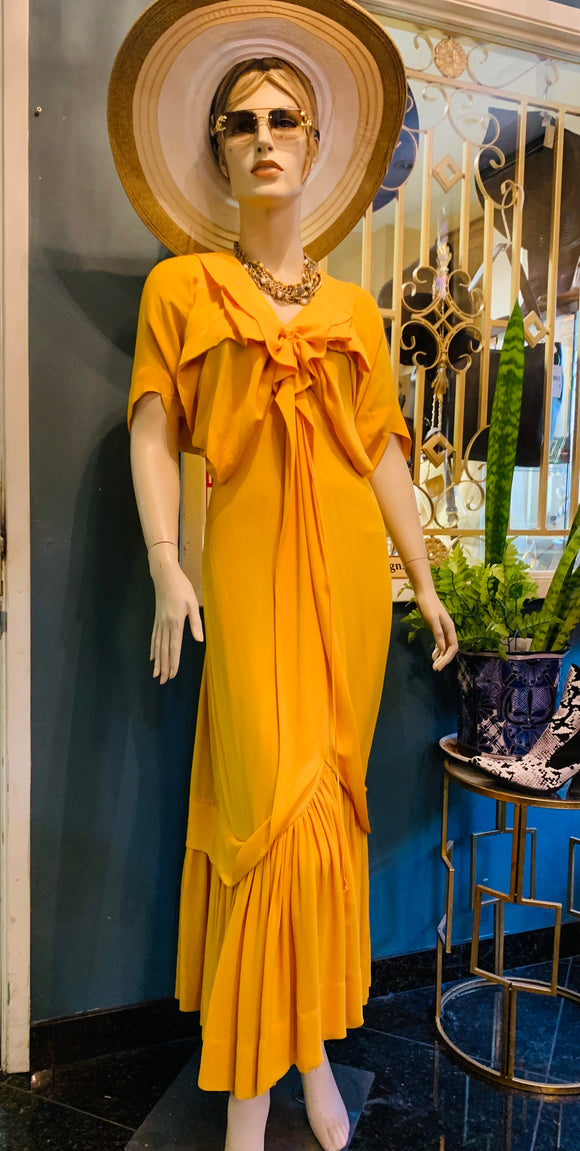 Elegant Yellow Dress (small) (preowned)