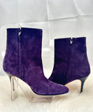 Authentic Manolo Blahnik Purple Suede Boots size 37 (preowned)