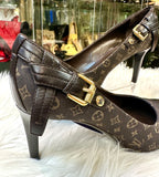 Louis Vuitton Brown Monogram Idylle Cap Toe Pumps Size 36.5 (preowned)