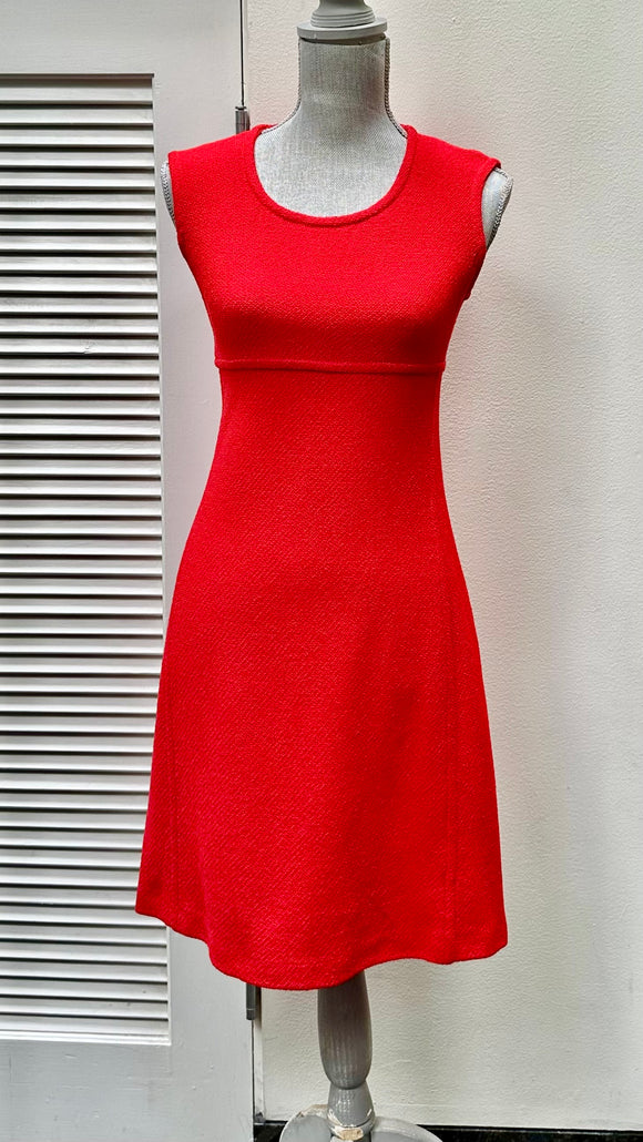 St. John red sleeveless dress
size 2 (preowned)