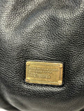 Marc by Marc Jacobs Black Leather Structured Tote Handbag with Gold Hardware (preowned)