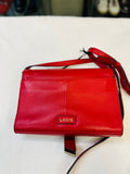 Lodis Red Leather front flap Crossbody Bag (preowned new with tags)
