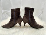 PRADA gray suede booties size 37 (preowned)