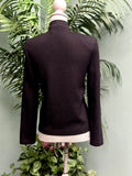 St. John Basics Black Button Up knit Jacket size 2 ( preowned)