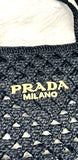 PRADA logo-embroidered crochet tote bag. authentic (preowned) never used.