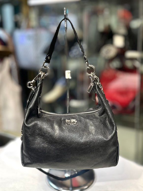 Coach Midnight Black Leather Shoulder Bag (preowned)