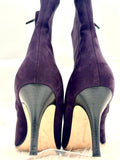 Authentic Manolo Blahnik Purple Suede Boots size 37 (preowned)