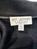 ST. JOHN EVENING BLACK W/GOLD BLAZER s.6 (preowned)