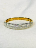 Vintage Swarovski Gold Plated
Clear Crystal Hinged Bangle
Bracelet (preowned)
