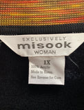 Misook Black Blazer with Rust-Trim Placket S:1X (preowned)